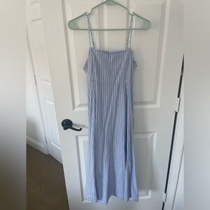 GAP Light Blue Striped Maxi Dress
